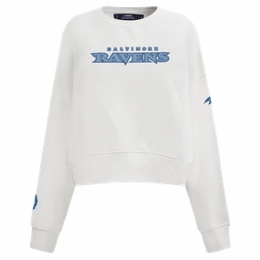 NFL BALTIMORE RAVENS VARSITY BLUES WOMEN'S CREWNECK (LINEN)