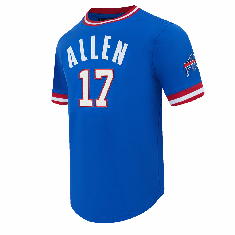 NFL BUFFALO BILLS JOSH ALLEN #17 MEN'S TEE (ROYAL BLUE/RED)