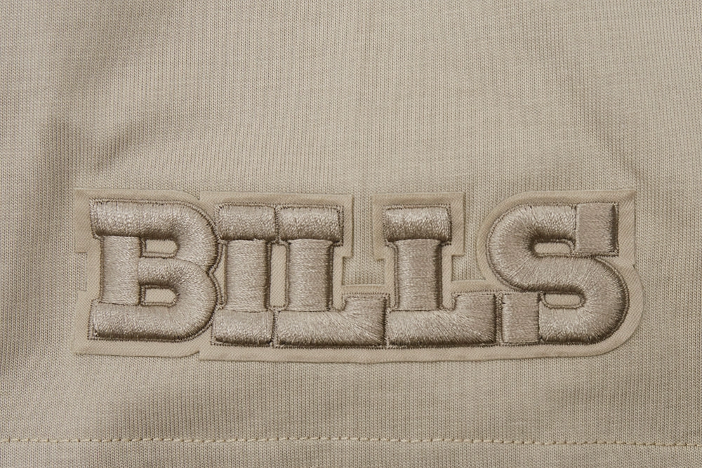 NFL BUFFALO BILLS NEUTRAL COTTON JERSEY DROP SHOULDER TEE (TAUPE)