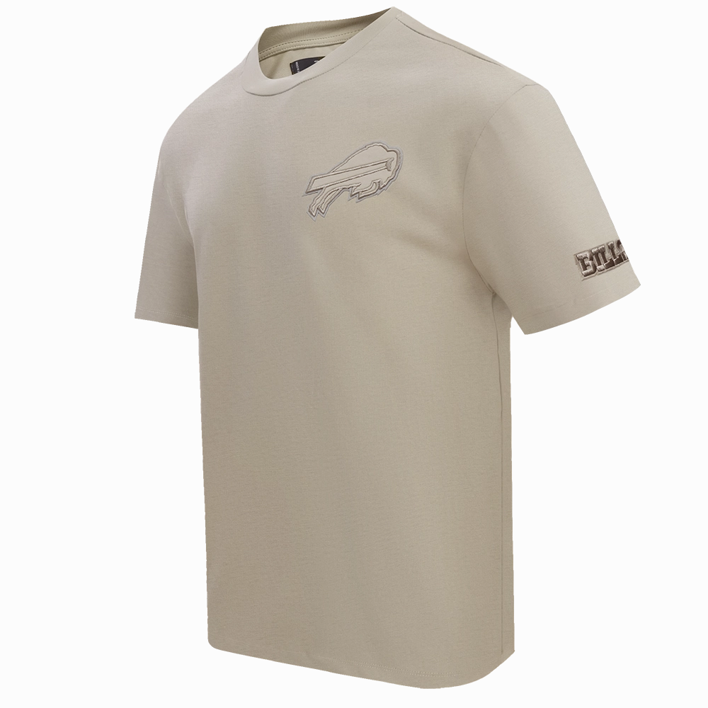 NFL BUFFALO BILLS NEUTRAL COTTON JERSEY DROP SHOULDER TEE (TAUPE)