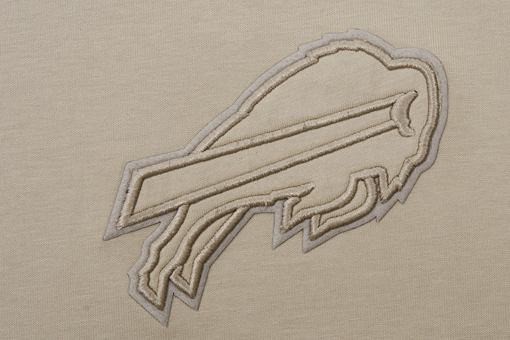 NFL BUFFALO BILLS NEUTRAL COTTON JERSEY DROP SHOULDER TEE (TAUPE)