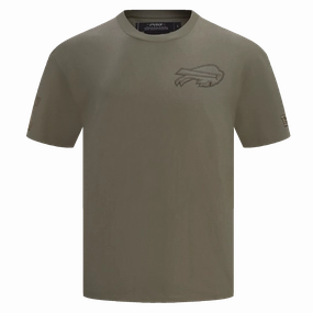 NFL BUFFALO BILLS NEUTRAL DROP SHOULDER MEN'S TEE (DARK TAUPE)