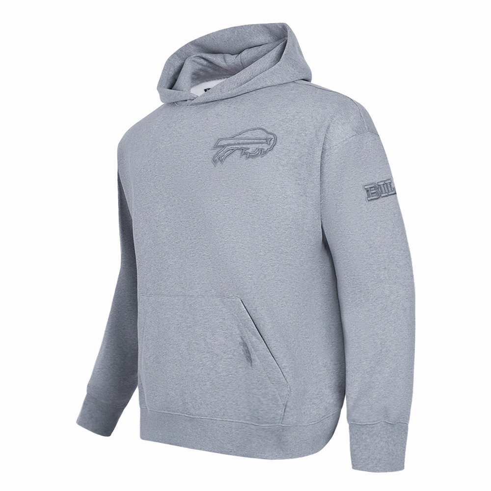 NFL BUFFALO BILLS NEUTRAL MEN'S DROP SHOULDER PO HOODIE (DARK HEATHER GRAY)