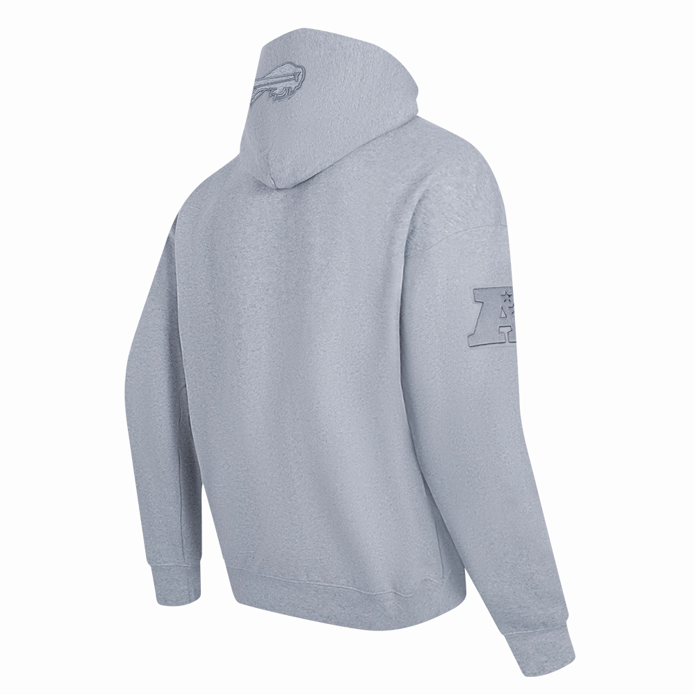 NFL BUFFALO BILLS NEUTRAL MEN'S DROP SHOULDER PO HOODIE (DARK HEATHER GRAY)
