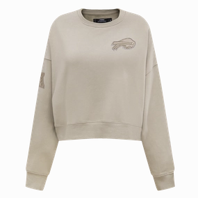 NFL BUFFALO BILLS NEUTRAL WOMEN'S CREWNECK (TAUPE)