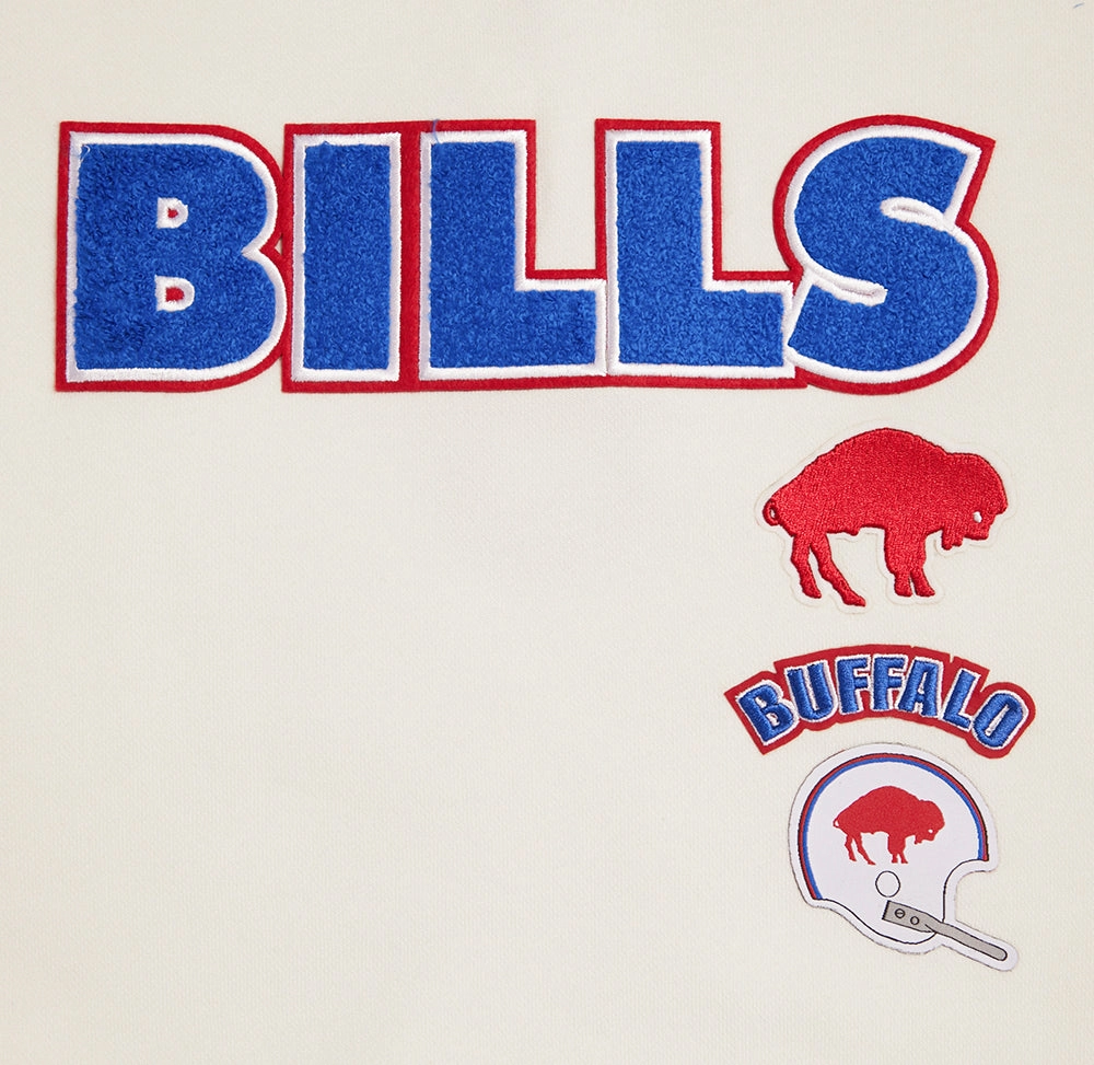 NFL BUFFALO BILLS RETRO CLASSIC WOMEN'S CREWNECK (EGGSHELL/ROYAL BLUE)