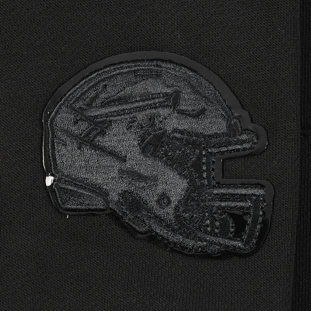 NFL BUFFALO BILLS TRIPLE BLACK WOMEN'S FLEECE PULLOVER HOODIE (TRIPLE BLACK WOMEN'S)