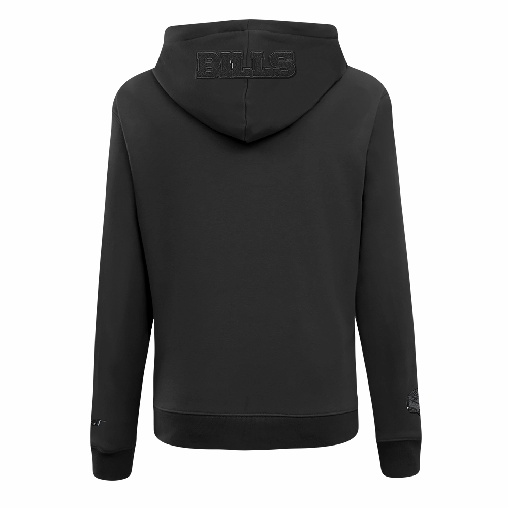 NFL BUFFALO BILLS TRIPLE BLACK WOMEN'S FLEECE PULLOVER HOODIE (TRIPLE BLACK WOMEN'S)
