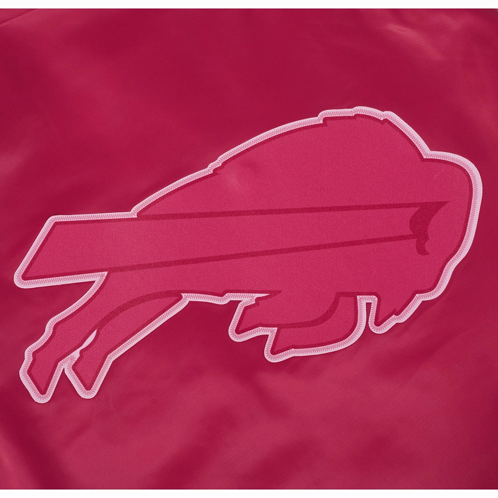 NFL BUFFALO BILLS TRIPLE PINK WOMEN'S SATIN JACKET (BEETROOT PURPLE)