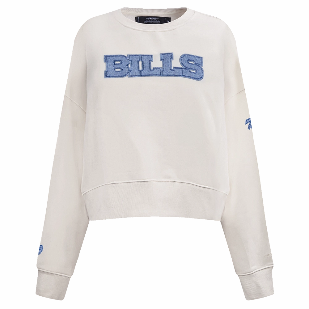 NFL BUFFALO BILLS VARSITY BLUES WOMEN'S CREWNECK (LINEN)