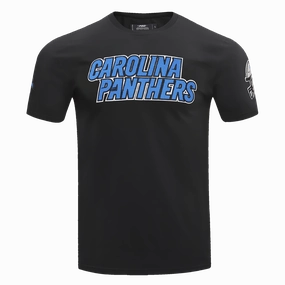 NFL CAROLINA PANTHERS CLASSIC CHENILLE MEN'S   TEE (BLACK)