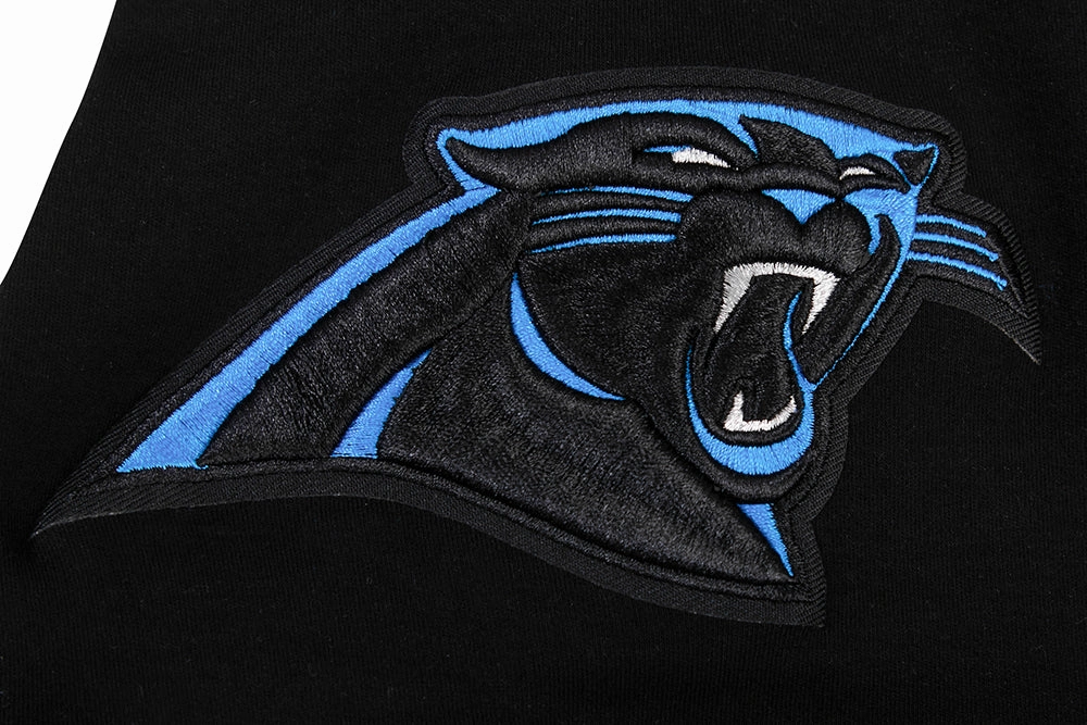 NFL CAROLINA PANTHERS CLASSIC CHENILLE MEN'S   TEE (BLACK)
