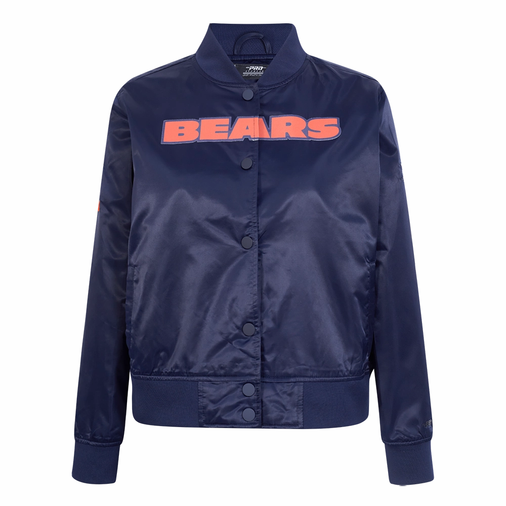 NFL CHICAGO BEARS CLASSIC WOMEN'S SATIN JACKET (MIDNIGHT NAVY)