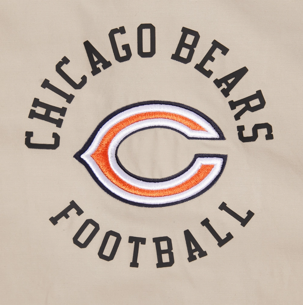 NFL CHICAGO BEARS HYBRID WOVEN FZ PO HOODIE (KHAKI)