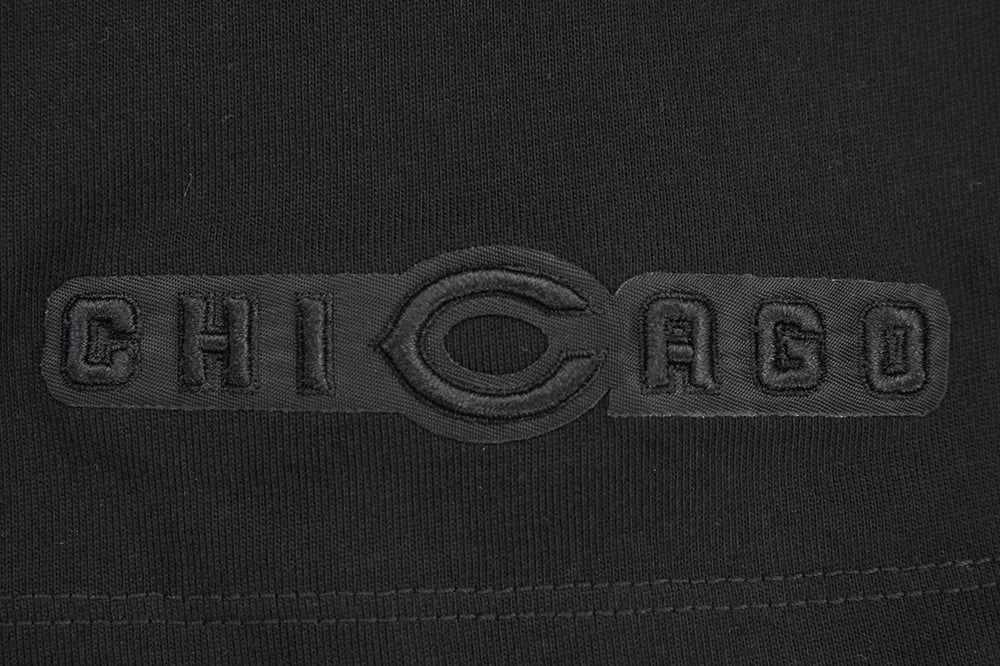 NFL CHICAGO BEARS NEUTRAL COTTON JERSEY DROP SHOULDER TEE (BLACK)