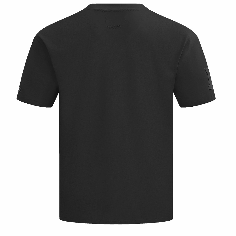 NFL CHICAGO BEARS NEUTRAL COTTON JERSEY DROP SHOULDER TEE (BLACK)