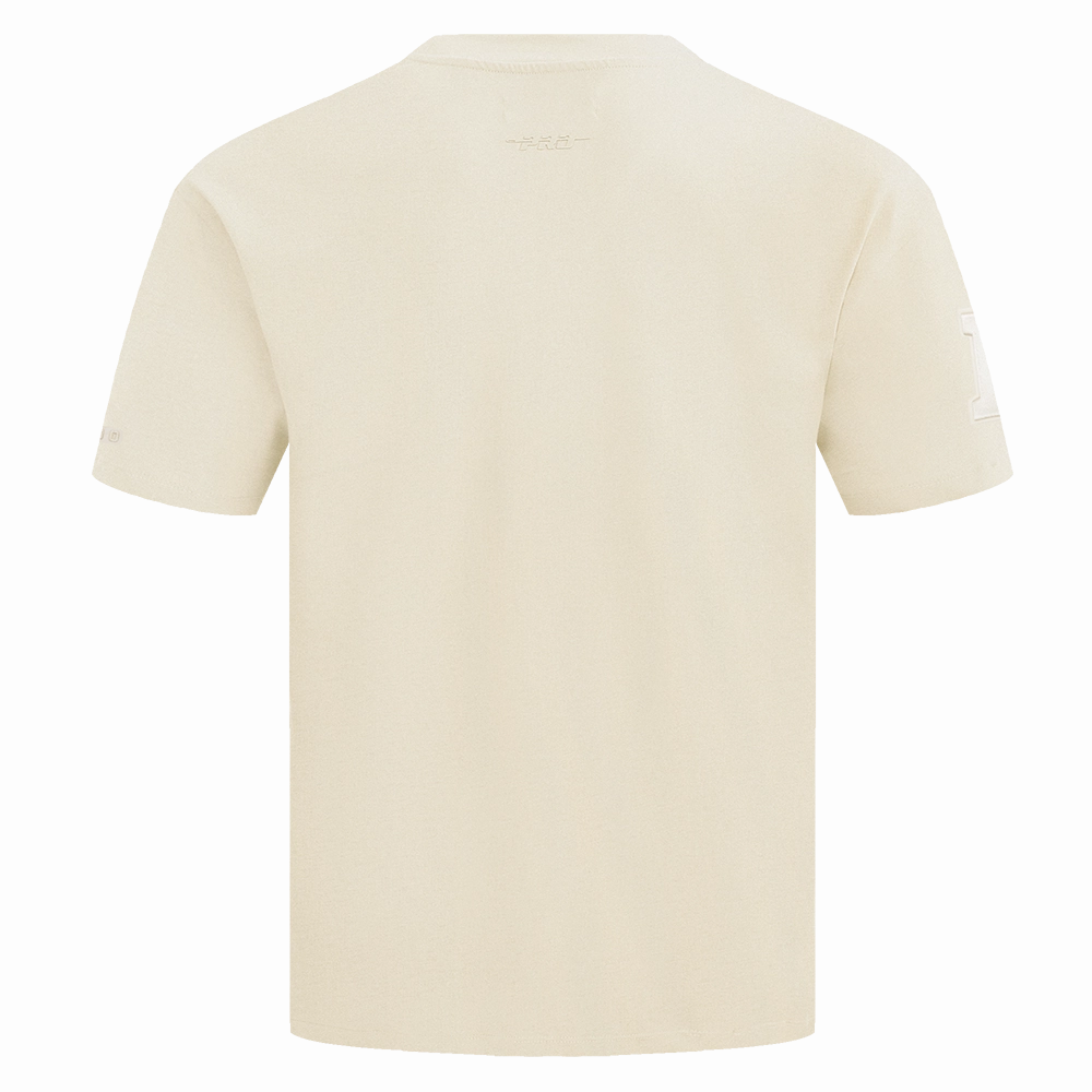 NFL CHICAGO BEARS NEUTRAL COTTON JERSEY DROP SHOULDER TEE (EGGSHELL)