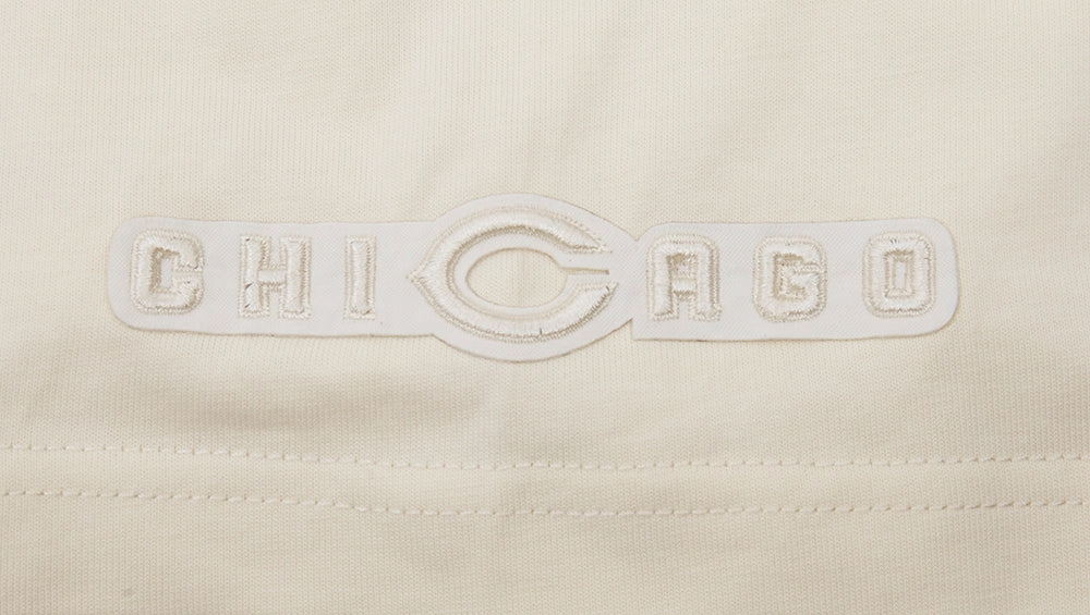 NFL CHICAGO BEARS NEUTRAL COTTON JERSEY DROP SHOULDER TEE (EGGSHELL)