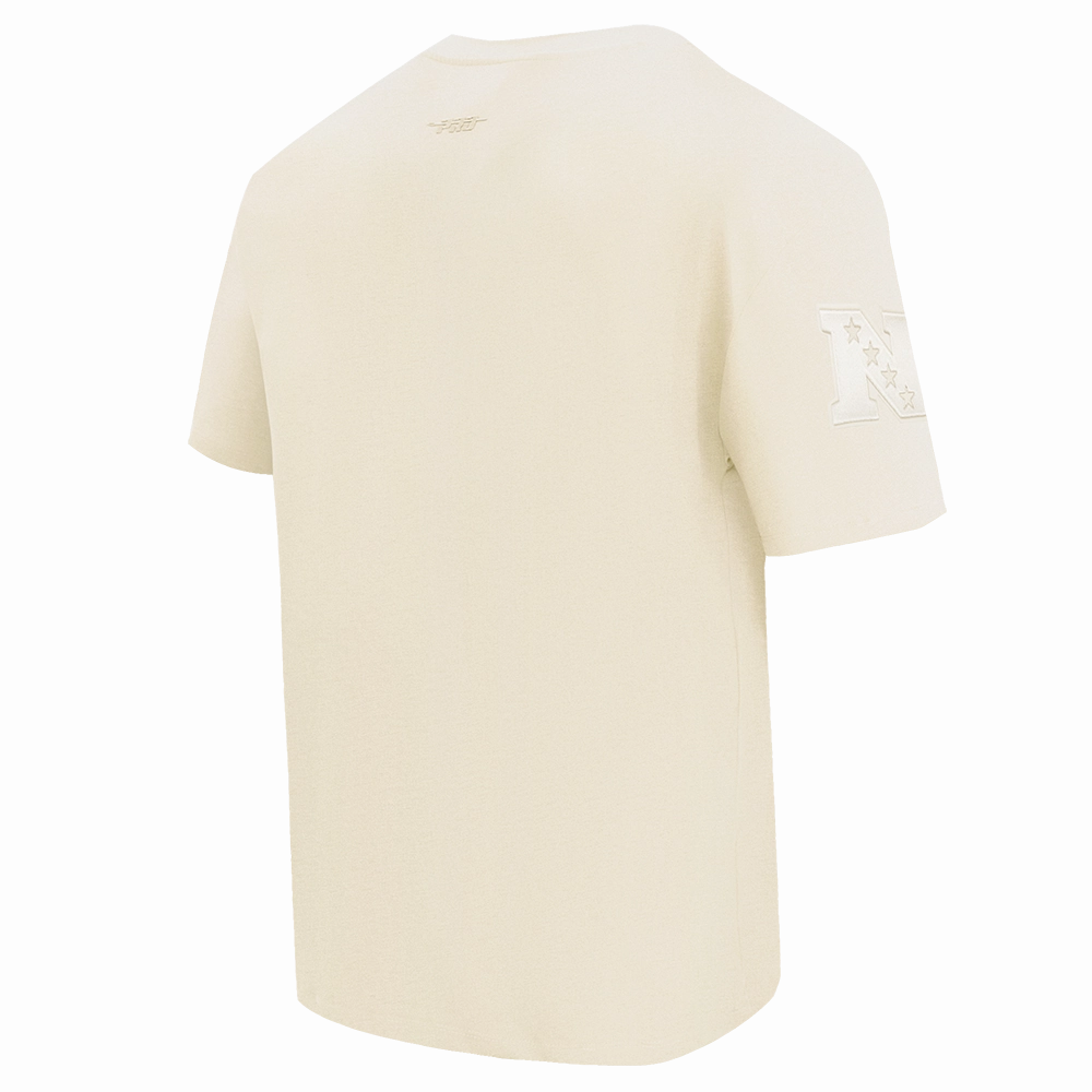 NFL CHICAGO BEARS NEUTRAL COTTON JERSEY DROP SHOULDER TEE (EGGSHELL)