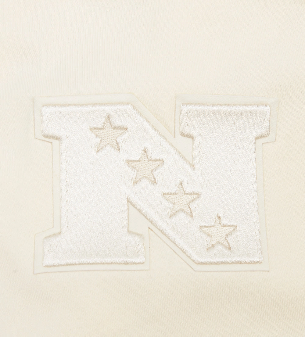NFL CHICAGO BEARS NEUTRAL COTTON JERSEY DROP SHOULDER TEE (EGGSHELL)