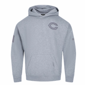 NFL CHICAGO BEARS NEUTRAL MEN'S DROP SHOULDER PO HOODIE (DARK HEATHER GRAY)