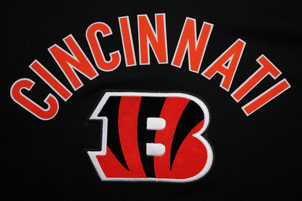 NFL CINCINNATI BENGALS CLASSIC BRISTLE MEN'S CREWNECK (BLACK)