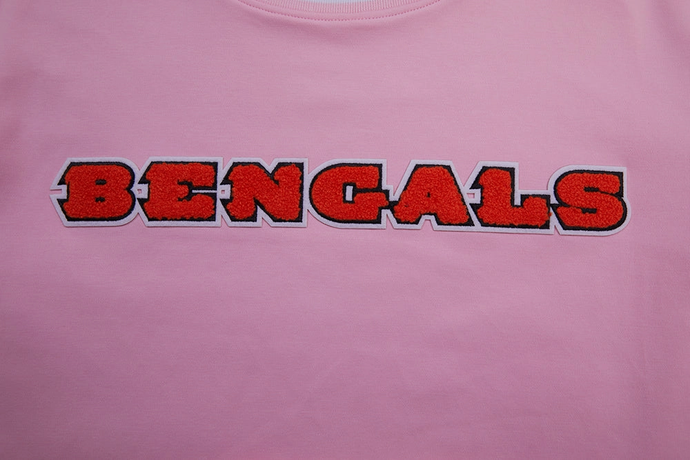 NFL CINCINNATI BENGALS CLASSIC CHENILLE MEN'S TEE (PINK)