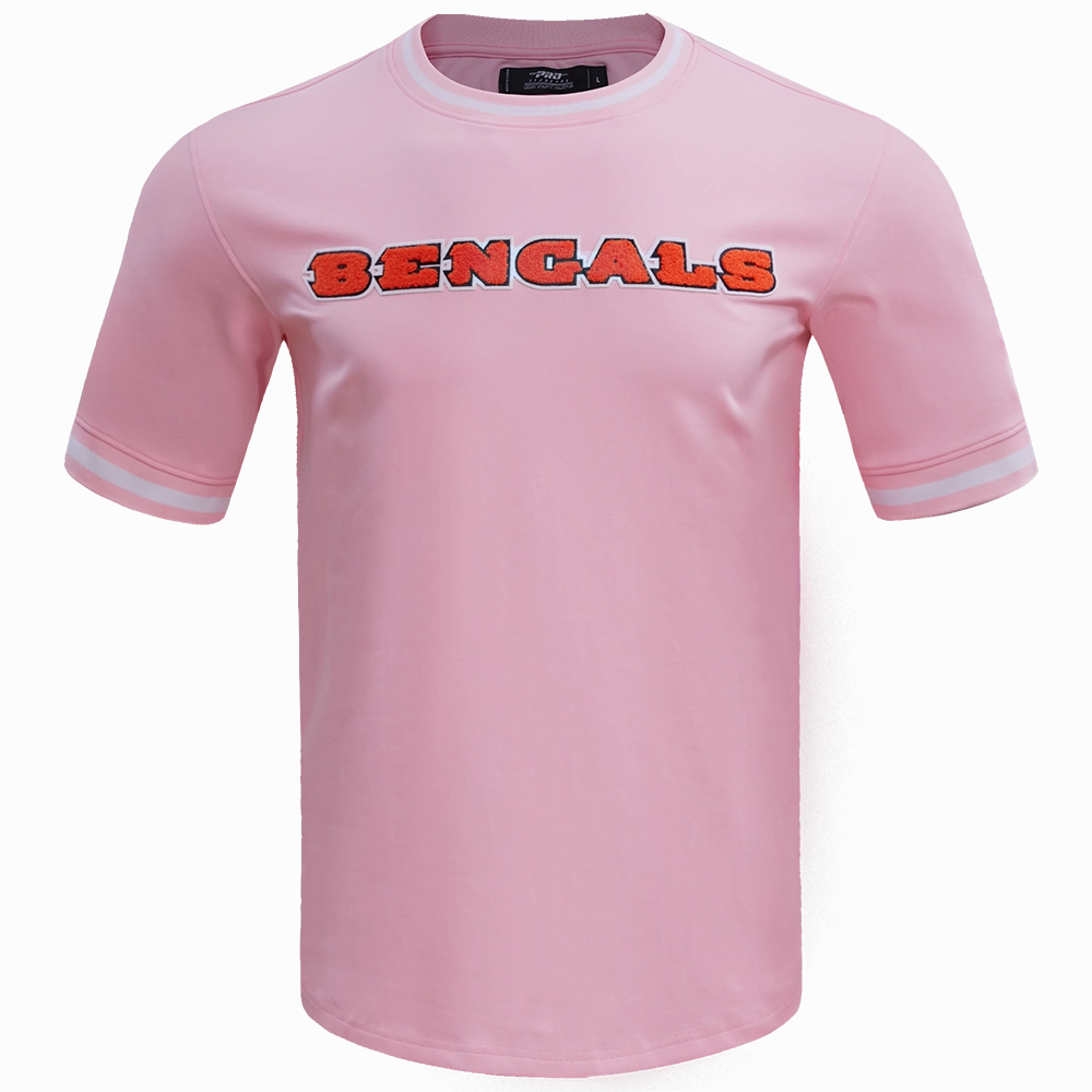 NFL CINCINNATI BENGALS CLASSIC CHENILLE MEN'S TEE (PINK)