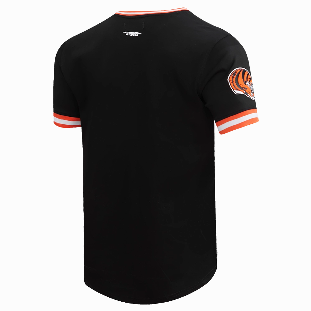 NFL CINCINNATI BENGALS JOE BURROW #9 MEN'S TEE (BLACK/ORANGE)