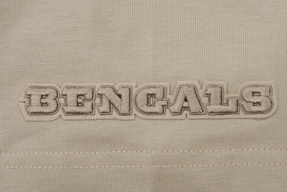 NFL CINCINNATI BENGALS NEUTRAL COTTON JERSEY DROP SHOULDER TEE (TAUPE)