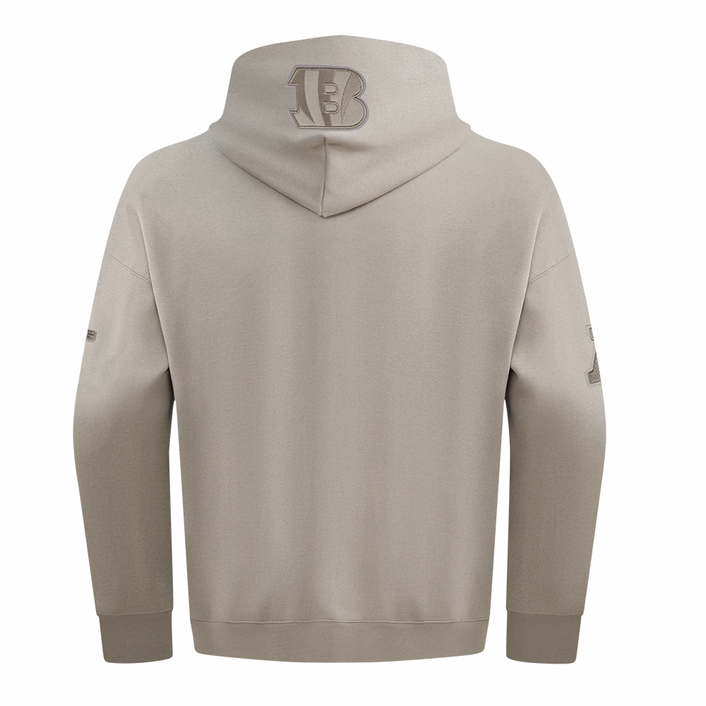 NFL CINCINNATI BENGALS NEUTRAL DROP SHOULDER FLC PO HOODIE (TAUPE)