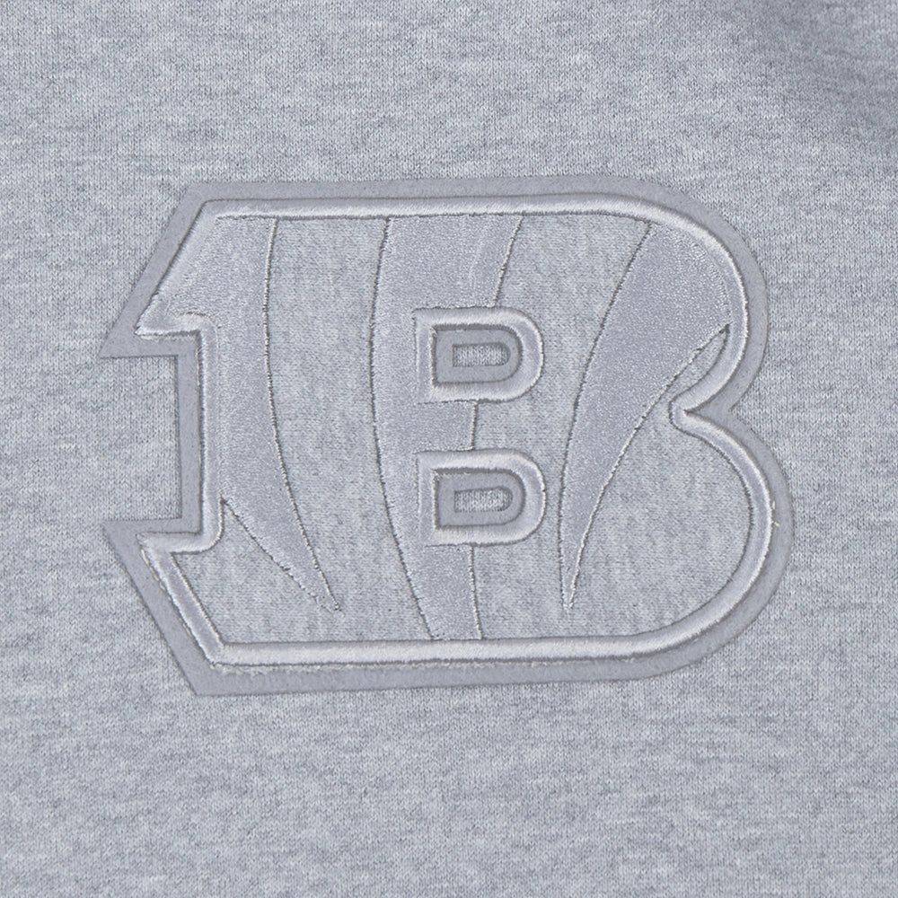 NFL CINCINNATI BENGALS NEUTRAL MEN'S DROP SHOULDER PULLOVER HOODIE (DARK HEATHER GRAY)