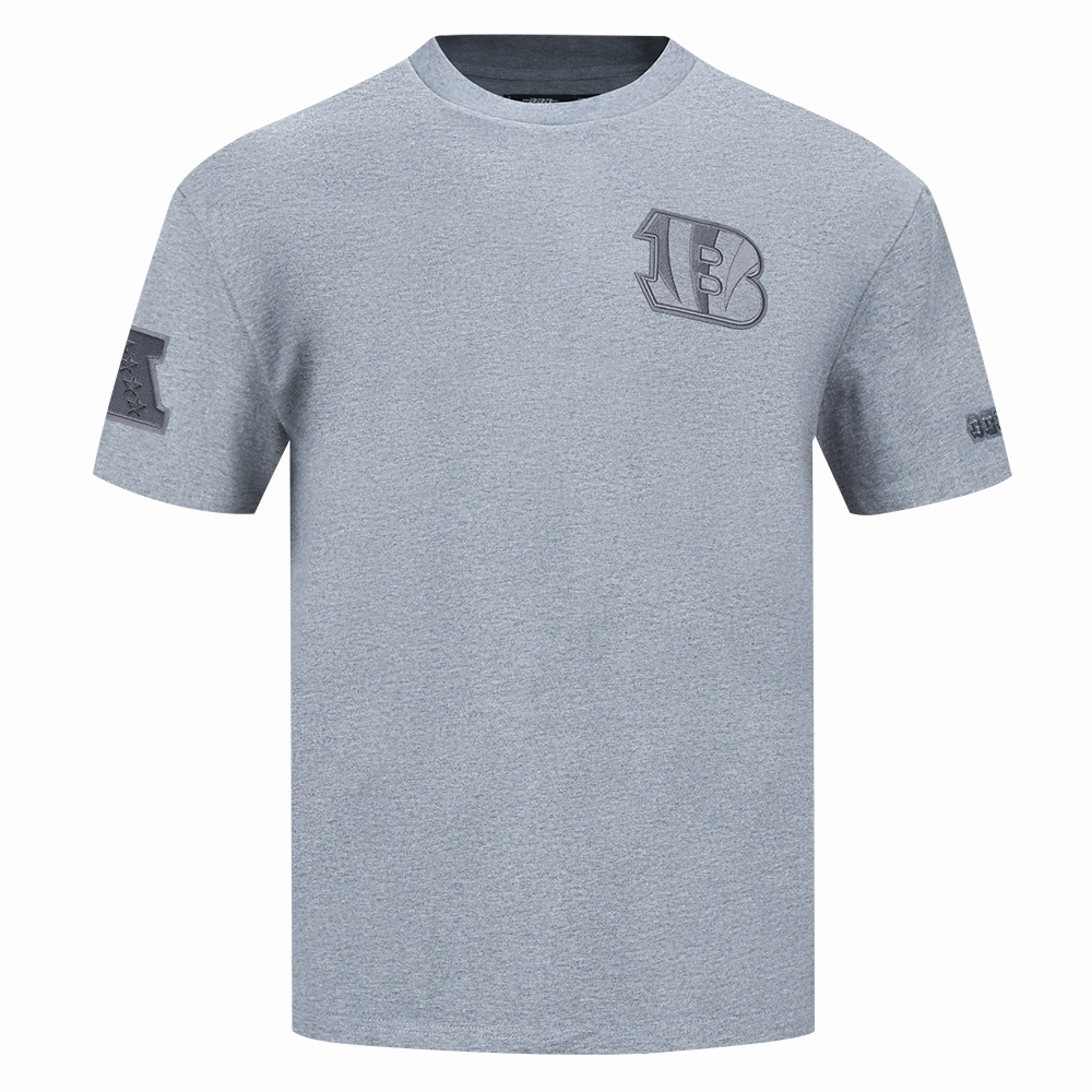 NFL CINCINNATI BENGALS NEUTRAL MEN'S DROP SHOULDER TEE (DARK HEATHER GRAY)