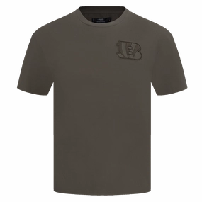 NFL CINCINNATI BENGALS NEUTRAL MEN'S DROP SHOULDER TEE (DARK TAUPE)