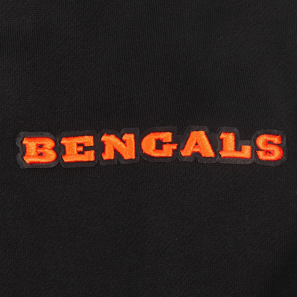 NFL CINCINNATI BENGALS TURN IT UP M DROP SHOULDER FLC CREWNECK (BLACK)
