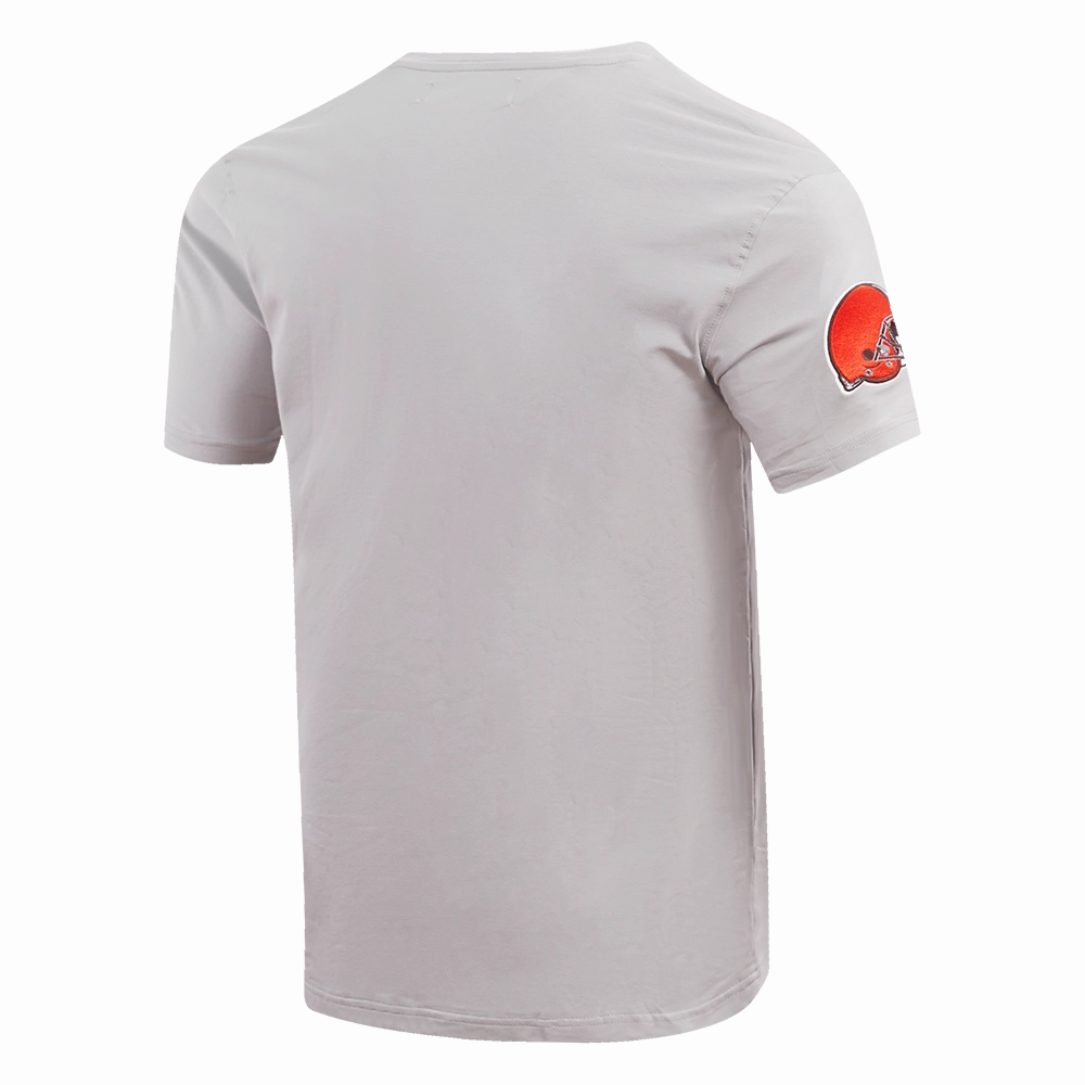 NFL CLEVELAND BROWNS CLASSIC CHENILLE MEN'S TEE (GRAY)