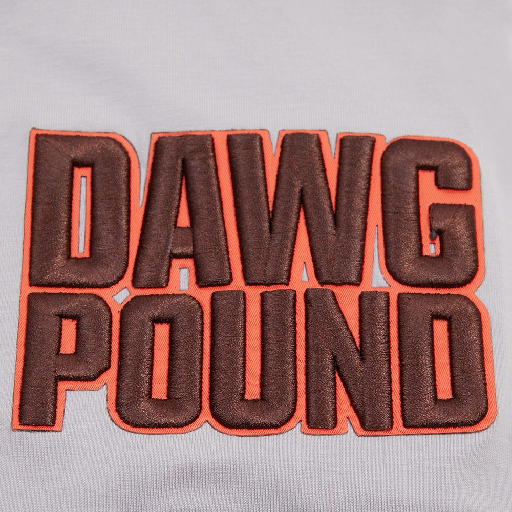 NFL CLEVELAND BROWNS CLASSIC CHENILLE MEN'S TEE (GRAY)