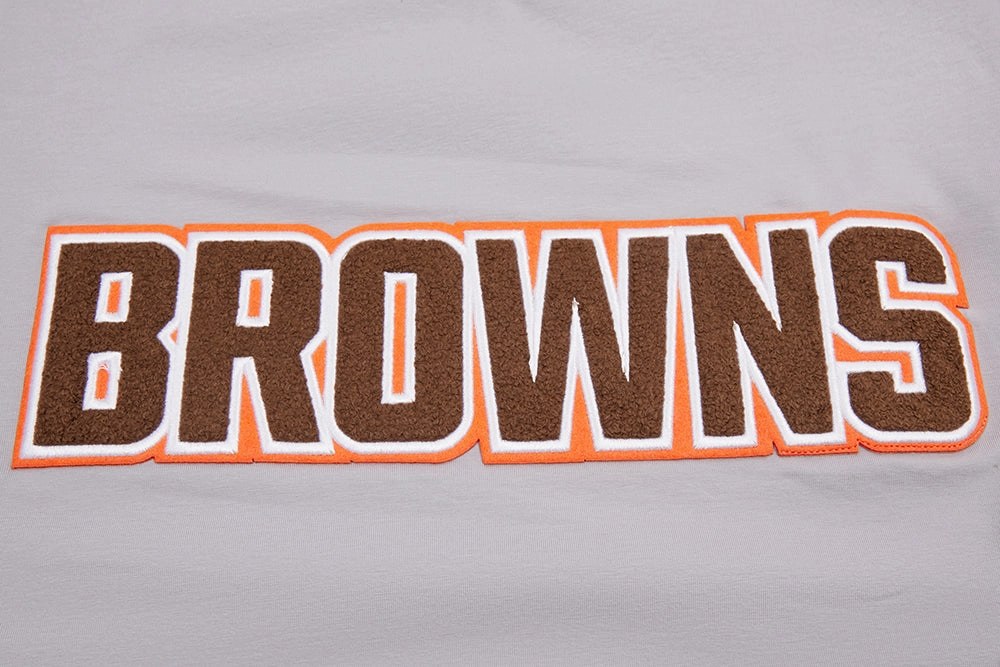 NFL CLEVELAND BROWNS CLASSIC CHENILLE MEN'S TEE (GRAY)