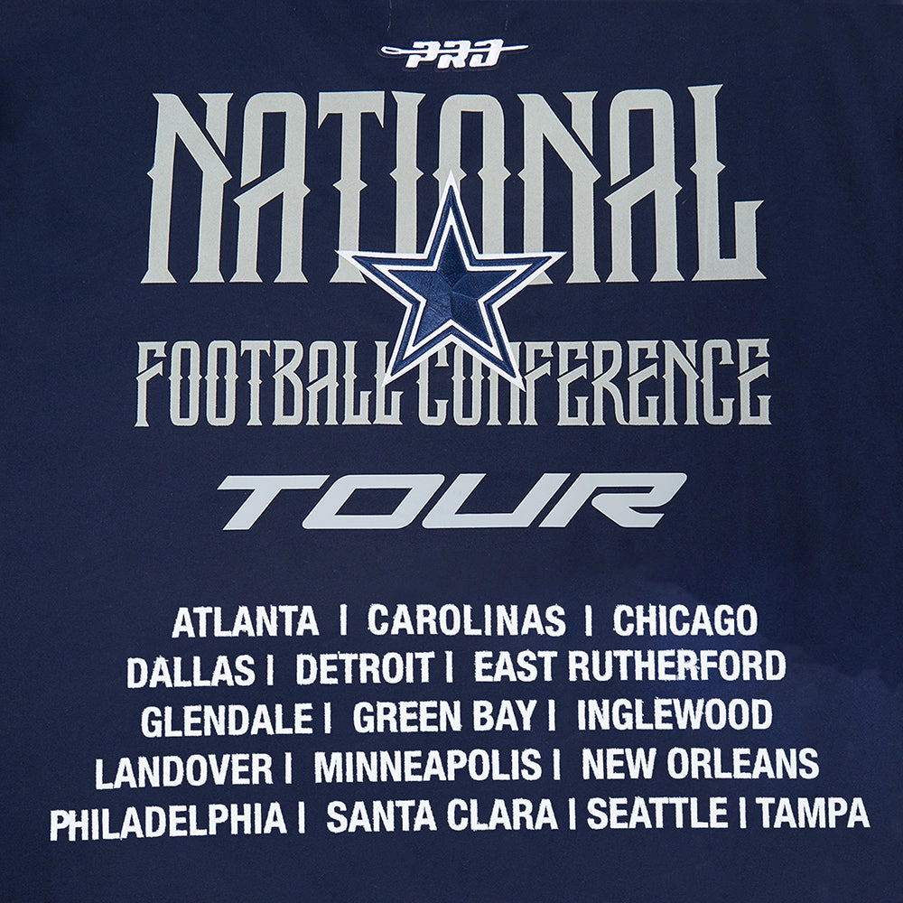 NFL DALLAS COWBOYS CITY TOUR 2.0 MEN'S COTTON JERSEY DROP SHOULDER TEE (MIDNIGHT NAVY)