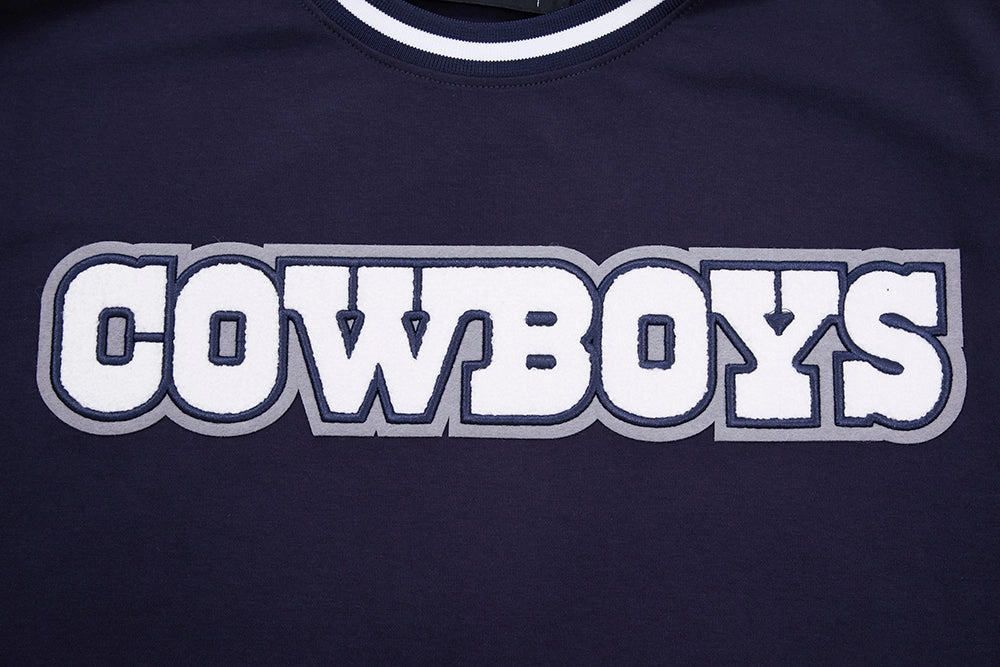 NFL DALLAS COWBOYS CLASSIC CHENILLE DOUBLE KNIT TEE (MIDNIGHT NAVY)