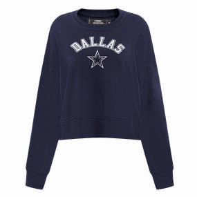 NFL DALLAS COWBOYS CLASSIC WOMEN'S CREWNECK (MIDNIGHT NAVY)