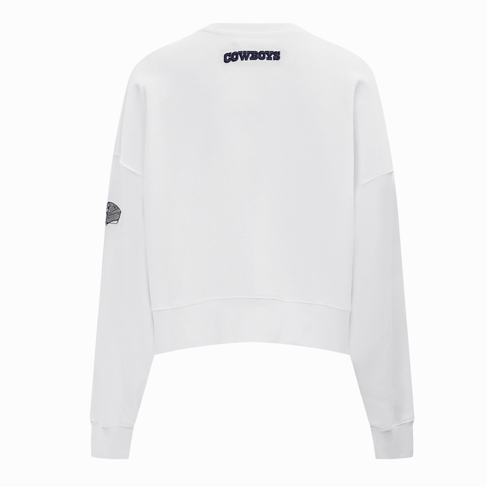 NFL DALLAS COWBOYS CLASSIC WOMEN'S CREWNECK (WHITE)