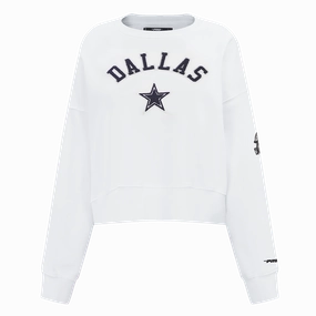 NFL DALLAS COWBOYS CLASSIC WOMEN'S CREWNECK (WHITE)