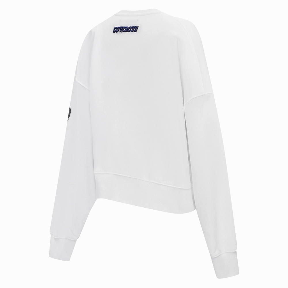 NFL DALLAS COWBOYS CLASSIC WOMEN'S CREWNECK (WHITE)