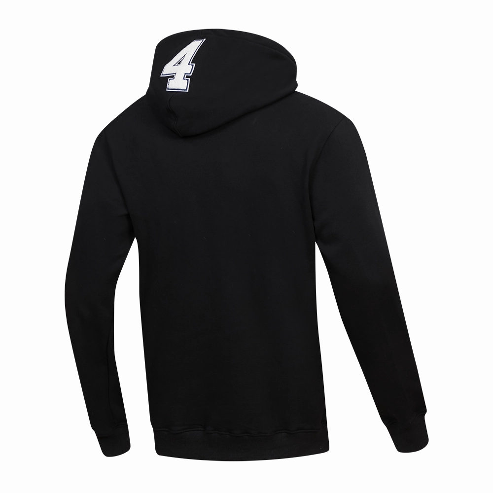 NFL DALLAS COWBOYS DAK PRESCOTT #4 REMIX AVATAR MEN'S FLEECE PULLOVER HOODIE (BLACK)