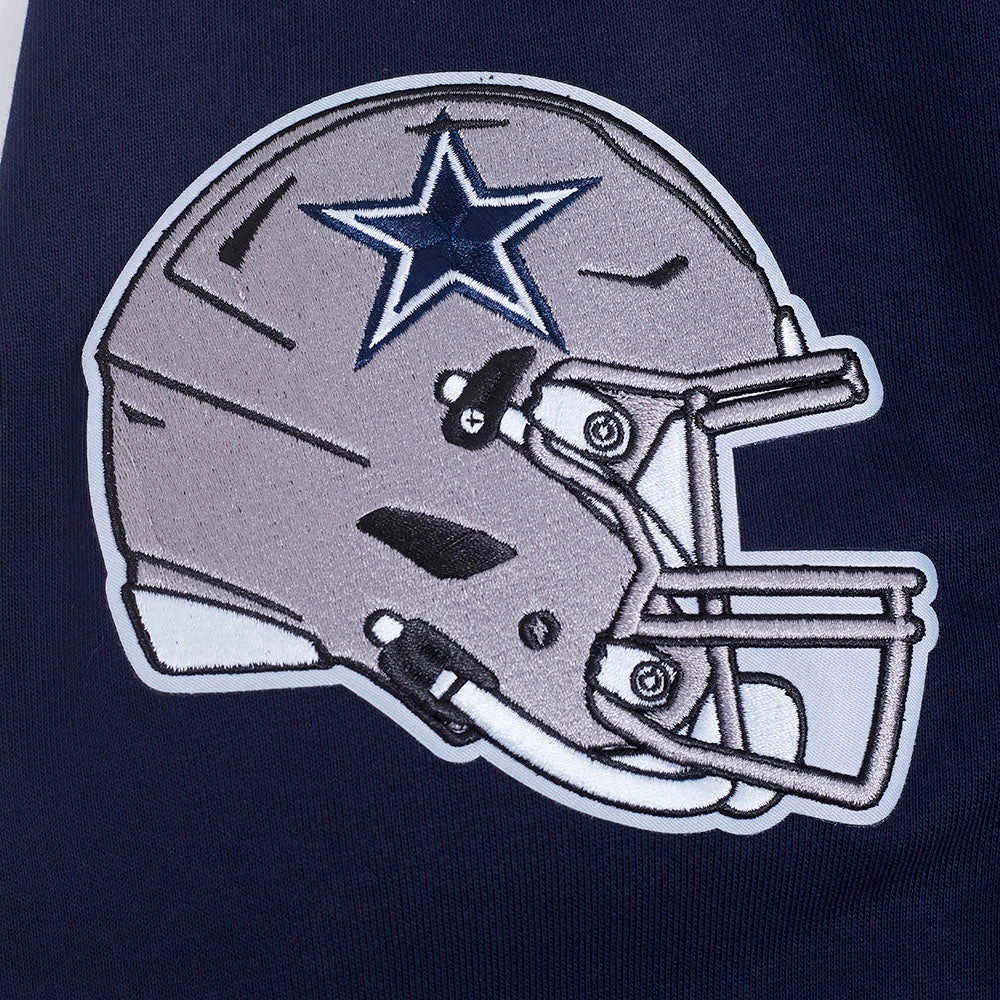 NFL DALLAS COWBOYS ECHO LOGO MEN'S FLEECE PULLOVER HOODIE (MIDNIGHT NAVY)