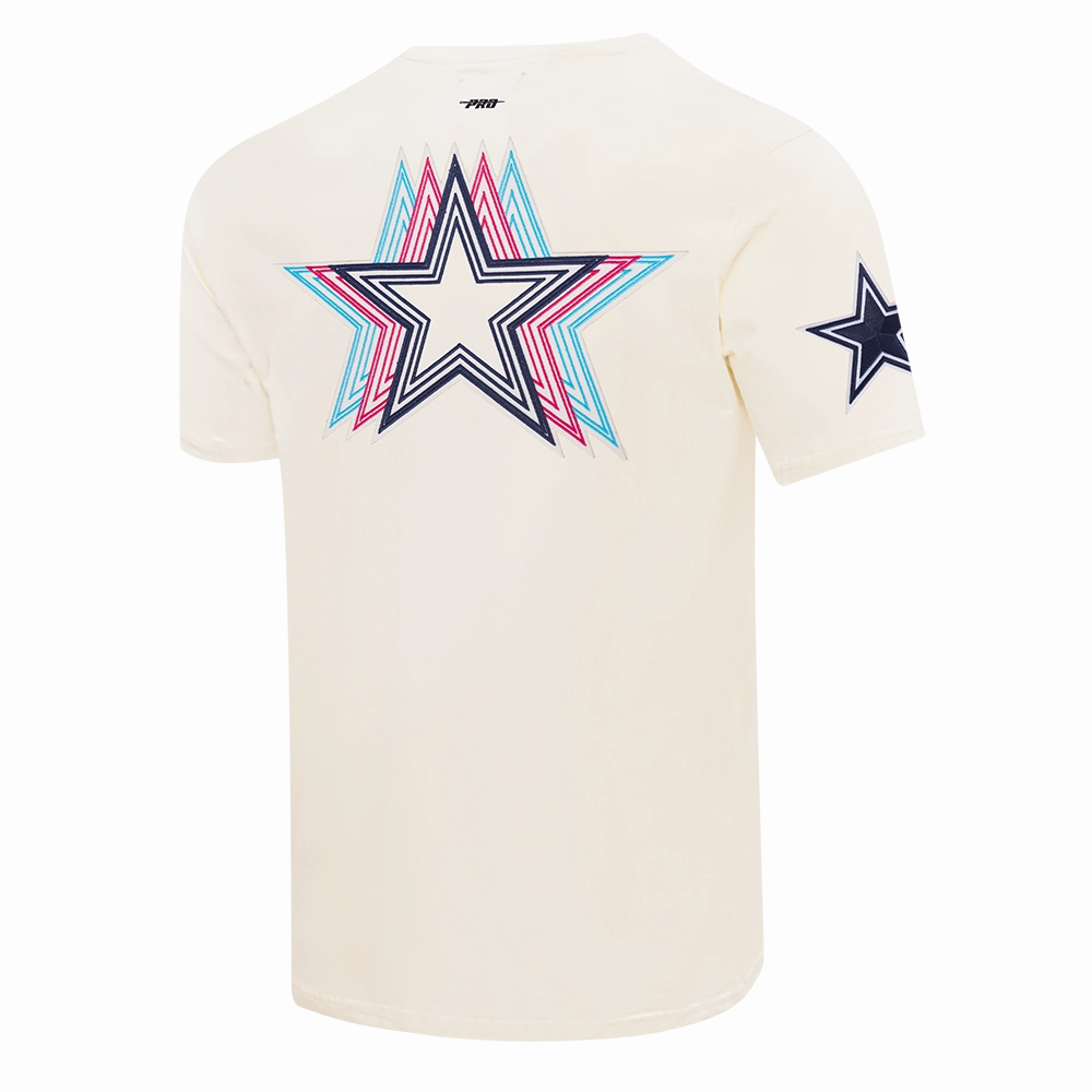 NFL DALLAS COWBOYS ECHO LOGO MEN'S SINGLE JERSEY TEE (EGGSHELL)