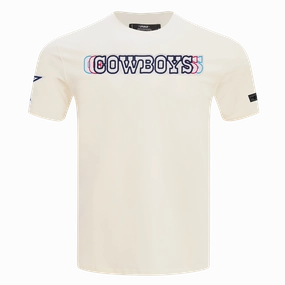 NFL DALLAS COWBOYS ECHO LOGO MEN'S SINGLE JERSEY TEE (EGGSHELL)