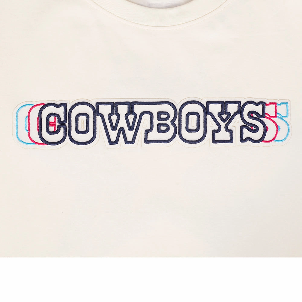 NFL DALLAS COWBOYS ECHO LOGO MEN'S SINGLE JERSEY TEE (EGGSHELL)