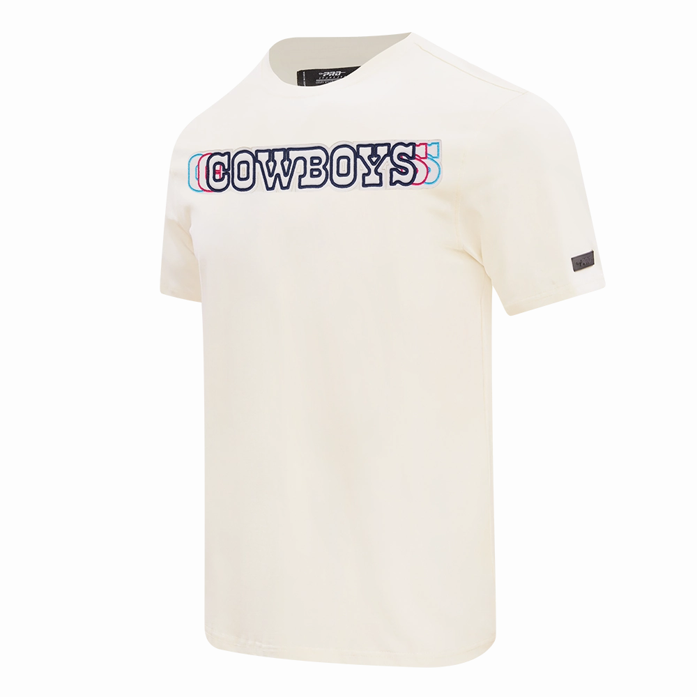 NFL DALLAS COWBOYS ECHO LOGO MEN'S SINGLE JERSEY TEE (EGGSHELL)
